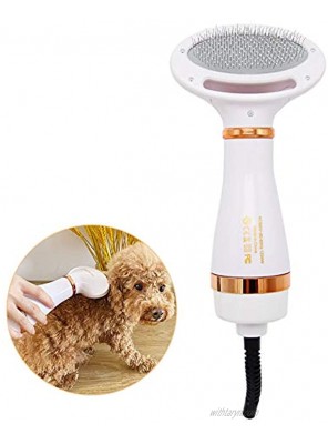 zxbaers Pet Hair Dryer,Portable and Quiet 2 in 1 Pet Grooming Hair Dryer Blower,Home Dog Hair Dryer,Pet Grooming Hair Blower with Slicker Brush for Small and Medium Dogs and Cats