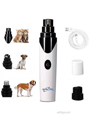 Dog Nail Grinder Upgraded Electric Nail Grooming Tool for Small Medium Large Dogs & Cats Safe and Painless Paw Trimmer File USB Rechargeable