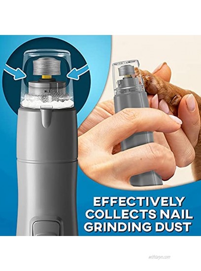 Dog Nail Grinder with LED Light Rechargeable Dog Nail Grinder for Large Dogs Medium & Small Dogs Professional Pet Nail Grinder for Dogs Quiet Soft Puppy Grooming Cat Nail Grinder Dog Nail Trimmer