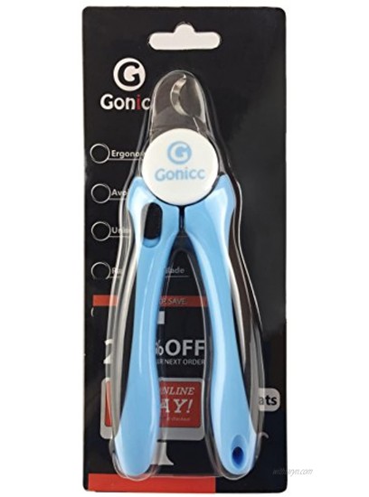 gonicc Dog & Cat Pets Nail Clippers and Trimmers with Safety Guard to Avoid Over Cutting Free Nail File Razor Sharp Blade Professional Grooming Tool for Pets