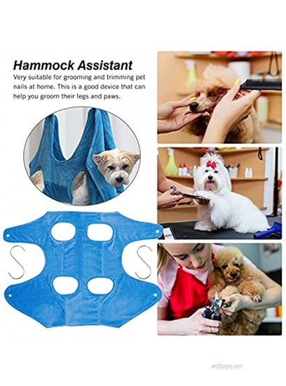 Grooming Hammock Helper Dog Cat,Cut Helping Hand Dog Grooming Sling with 2 Hook,Soft and Comfortable Bags for Bathing Washing Grooming and Trimming Nails