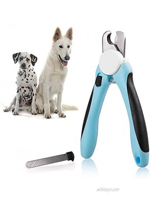 HAHOME Pets Nail Clippers and Trimmers with Safety Guard to Avoid Over Cutting Free Nail File Professional Grooming Tool for Medium and Large Dogs