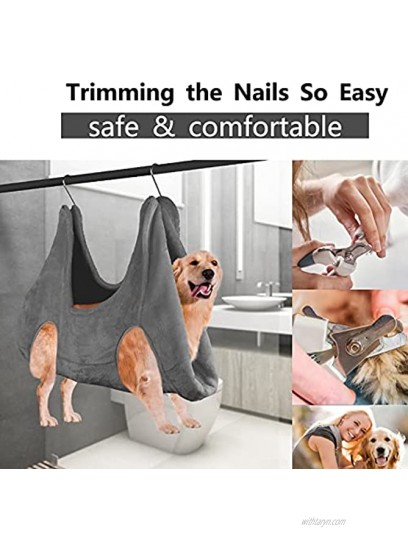 Kandow Dog Hammock,Dog Grooming Suppies for Nail Trimming,Dog Grooming Harness,6 Pcs Pet Grooming Kit Professional Claw Trimmer Set
