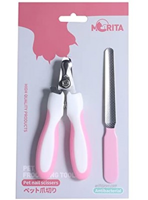MORITA BOKUJO Dog&Cat Pets Nail Clippers and Trimmers with Safety Guard to Avoid Over Cutting Free Nail File Professional Grooming Tool for Pets