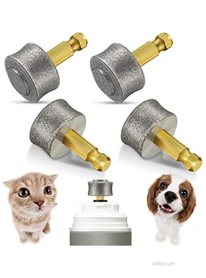 Mudder 4 Pieces Dog Nail Grinder Wheel Replacement Filing Heads Dog Nail Grinder Tips Electric Paw Sanding Grinding Head for Dog Cat Pet Toenail Paws