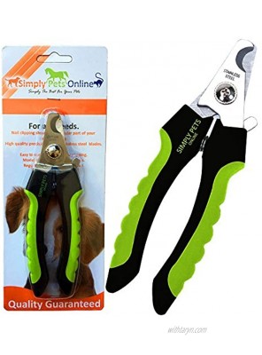 Simply Pets Online Dog Nail Clippers Stainless Steel Claw Cutters for Dogs with Safety Lock to Avoid Over-Cutting