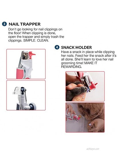 Walkinnwith LOOKUT Premium Dog Nail Clippers with Guide Light NOT Cheap Copycat Product Safe Cat Nail Clippers – Easy Cat Claw Trimmer and Nail Trapper for Smaller Pets Under 40 lbs