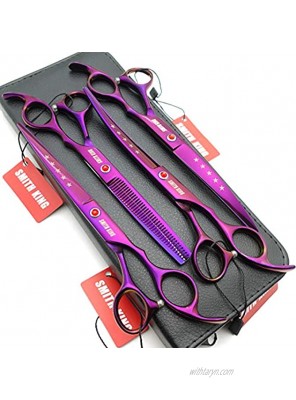 7.0in Professional Pet Grooming Scissors Set,Straight & Thinning & Curved Scissors 4pcs Set for Dog Grooming