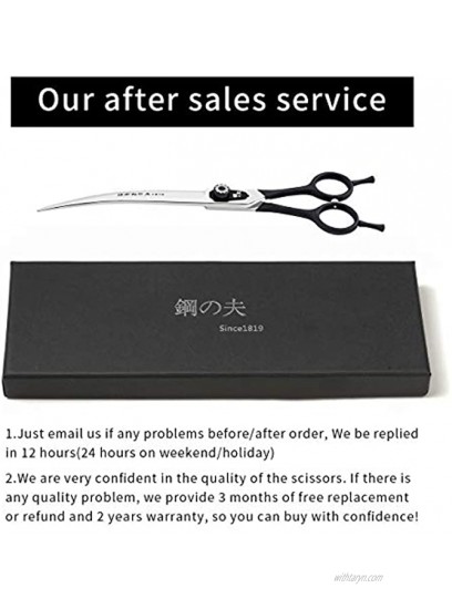 8.0 Pet Grooming Scissors,Straight Scissors Curved Scissors Thinning Shears,Made of Japanese 440C Stainless Steel Strong and Durable Very Sharp for Pet Groomer or Family DIY Use