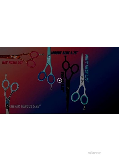 Cricket Shear Xpressions 5.75 Professional Stylist Hair Cutting Scissors Japanese Stainless Steel Shears Moody Blue