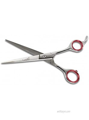 Laazar 7.5” Straight Grooming Shears for Dogs and Cats with Storage Case| Sharp Pet Groomer Scissors | Premium Stainless Steel | Hair Grooming Tools and Supplies for Pets