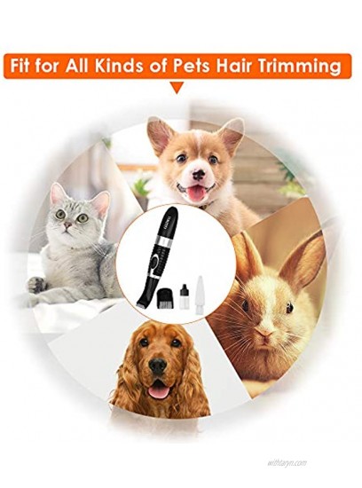 Ceenwes Dog Clippers Precision Blade for efficient Trimming Waterproof Cordless Pet Trimmer Low Noise Dog Grooming Clippers for Trimming The Hair Around Paws Eyes Ears Face Rump
