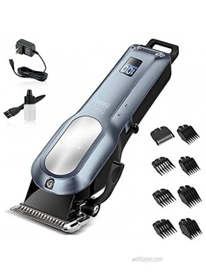 Dog Clippers Professional Heavy Duty Low Noise High Power Dog Grooming Clipper Rechargeable Cordless Pet Grooming Tools for Small & Large Dogs Cats Pets with Thick & Heavy Coats