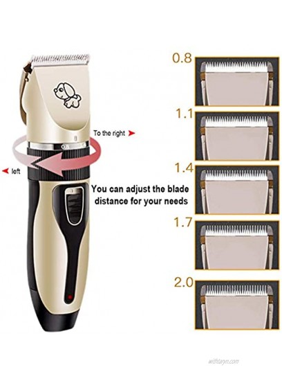 HATALKIN Dog Clippers Professional Low Noise Rechargeable Pet Hair Grooming Clippers Kit Cordless Electric Clipper Shaver for Small Large Dogs Cats Animals Black