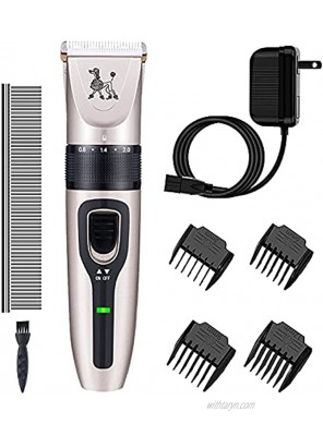 MYLAND Dog Clippers Low Noise Pet Grooming Kit Tools Rechargeable Cordless Electric Hair Clippers for Dogs Cats Pets