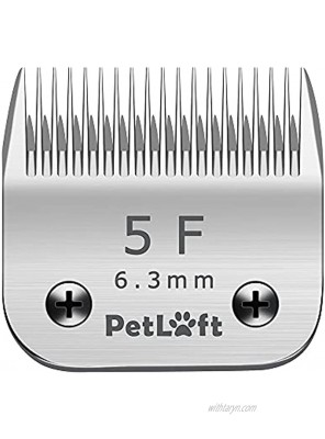 PETLOFT Detachable Pet Clipper Blade Size 5F High Carbon Steel Replacement Blade for Dogs Pets Compatible with Andis and Most Clippers