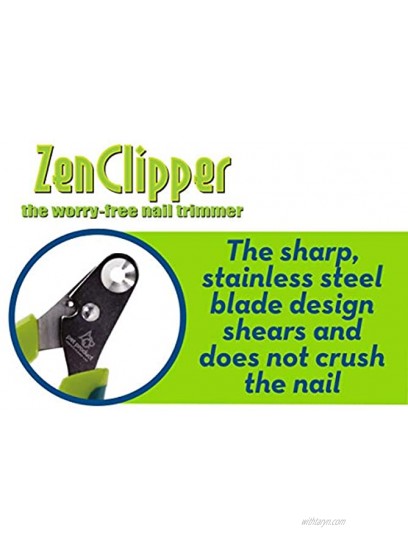 Zen Clipper Pet Nail Clippers for Puppies Cats Birds and Small Animals – The Worry-Free Grooming Nail Clippers Avoid Painful Overcutting – Stress Injury-Free Nail Cutting – 2.5mm Hole