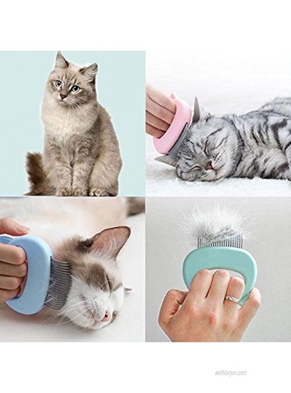 3 PCS Cat Comb Pet Hair Removal Comb Cat Massage Comb Pet Hair Shedding Brush Pet Fur Grooming Brush for Cats and Dogs to Remove Matted Tangled Fur Loose Hair Blue,Pink,Green