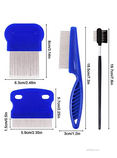 6 PCS Dog Flea Combs Pets Grooming Combs Pet Cat Dog Eye Stain Remover Combs Double-Sided Eyelash Comb Brush for Small Pet Cat Dogs Removing Crust and Mucus