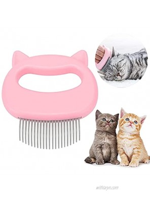 Cat Grooming Comb Pet Hair Removal Comb,Massage Comb for Cats and Dogs to Remove Matted Tangled Fur Loose Hair Pink