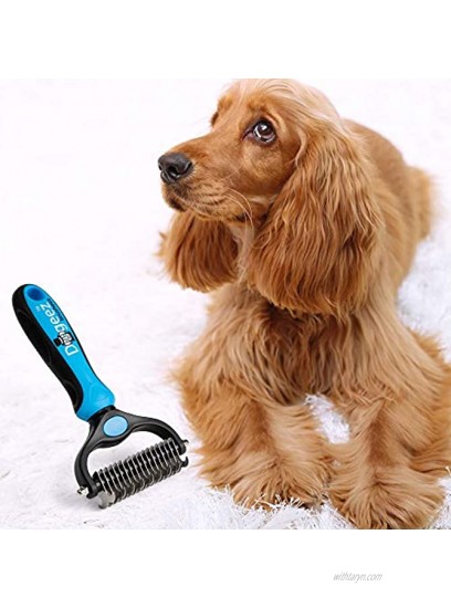 Dog Under Coat rake Dematting for Dogs Fur Babies Grooming to Detangle Matted Fur Stop Shedding | Dual Sided Undercoat Rake for Small Medium Long Hair Dog Cat Pets | Undercoat Brush Comb
