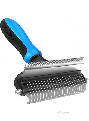Gudoread Dog Brush for Shedding 2 in 1 Pet Grooming Tool for Dogs Cats Safe Dematting Comb to Remove Mats & Tangles  Reduces Shedding by Up to 95% Undercoat Brush with Short to Long Hair
