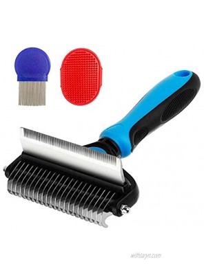 HavingDog Dog Brush for Shedding Short Hair Safe Dematting Comb for Easy Mats and Tangles Removing Undercoat rake for Dogs
