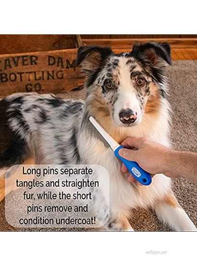 Horicon Pet Ultimate Pet Dematting & Deshedding Set 3 in 1 Grooming Tool Set Dual Sided Undercoat Rake Dematting Razor Comb & Detangling Pet Comb
