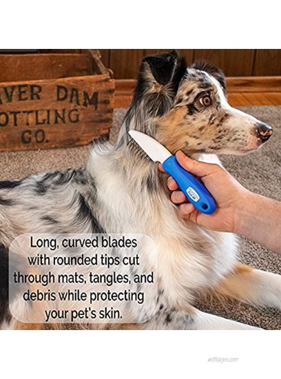 Horicon Pet Ultimate Pet Dematting & Deshedding Set 3 in 1 Grooming Tool Set Dual Sided Undercoat Rake Dematting Razor Comb & Detangling Pet Comb