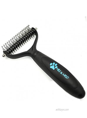 Max and Neo 2 Sided Undercoat Rake Dog Dematting Comb We Donate One for One to Dog Rescues for Every Product Sold
