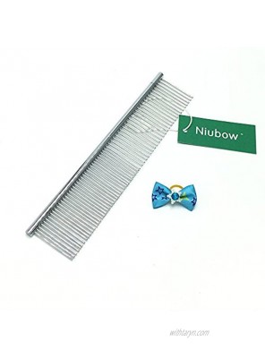 Niubow Pet Grooming Tools Stainless Steel Pet Comb for Dogs and Cats 7-1 2 Inch
