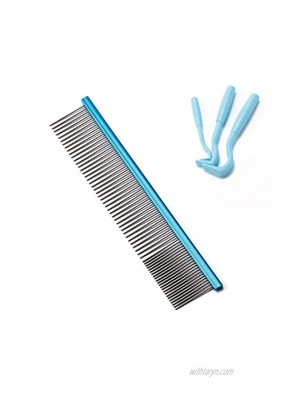 Pet Steel Comb for Dogs & Cats Anti-Corrosion Grooming Combs Dematting Tool