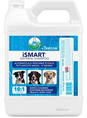 TropiClean iSmart Shampoo for Pets Made in USA Professional Grade Cleanses Medicates and Conditions Soap Free