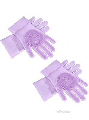 DING YUN Pet Grooming Gloves 2 Pairs Cat Brush Gloves Dog Bathing Supplies Cat Grooming Glove Pet Hair Remover Silicone Rubber Gloves for Dog Shampoo