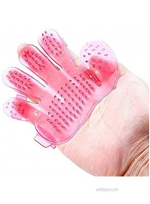 ETCBUYS Five Finger Pet Brush for Pet Bath – Massage Glove Bath Glove Eco-Friendly Efficient Pet Hair Removal Dogs Cats Horses Bunnies Long Hair Short Hair Curly Hair Painless