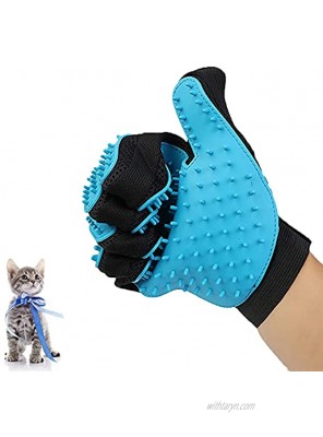 Meng Pet Two-Sided Pet Grooming Glove Hair Removal Glove Pet Efficient Hair Removal Tool Double-Sided Pet Brush-Massage Mitt for Cats Dogs Horses Sheep Rabbits