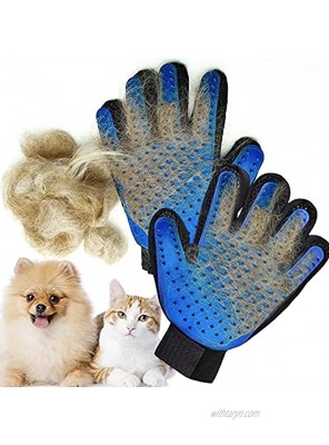 Nado care Pet Grooming Gloves Dog Cat Bathing Scrubber Gloves Pet Hair Remover Gloves Deshedding Massage for Cats Dogs Rabbit and Small Pets