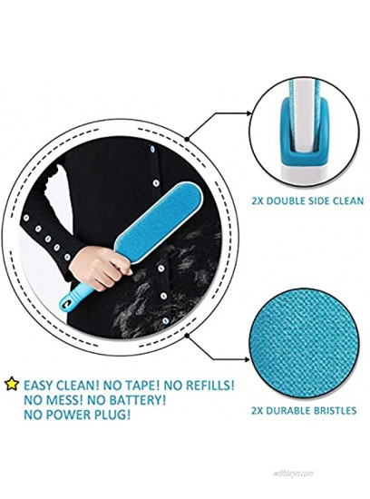 Nado care Pet Hair Remover Lint Brush with Self-Cleaning Base Double Sided Remove Dog Cat Hair from Furniture Car Bed and More