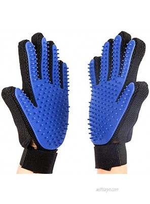 Pet Grooming Glove Efficient Pet Hair Remover Mitts with Gentle Massage Tool Five Finger Design Perfect for Dogs and Cats