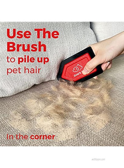 Pet Hair Remover Brush with Edge Sweeping Avoid Scratching Pile Up Pet Hair Perfect for Cars Couches and Comforters