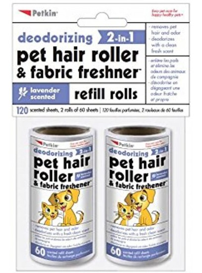 Petkin PK5462 120 Count Vanilla Pet Hair Roller Refills