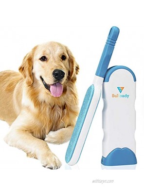 SuReady Pet Hair Remover Brush Pet Hair Remover with Self-Cleaning Base Double-Sided Pet Hair Remover Brush Best Pet Hair Remover Brush for Removing Pet Hair Dark Blue