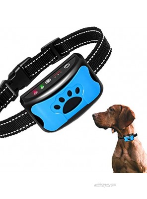 Anonry Rechargeable Dog Bark Collar-Rechargeable Bark Control Training Collar with Barking Detection with 3 Modes: Beep Vibration Shock No Barking Collar for Small Medium Large Dog