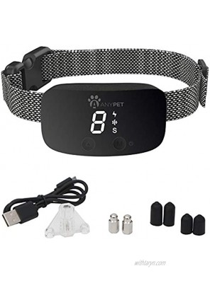 ANYPET Dog Bark Electronic Training Collar with Sound Vibration and Static Modes 7 Levels of Intensity