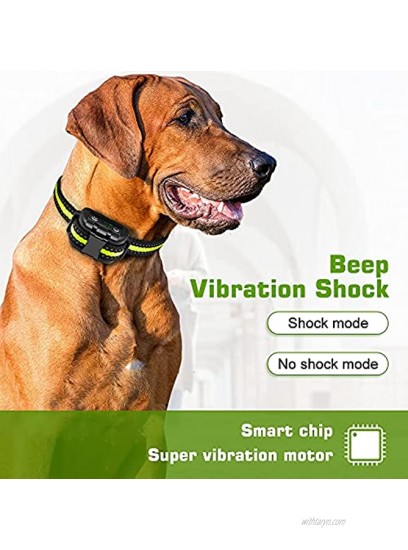 Bark Collar Rechargeable Dog Barking Control Training Collar with Beep Vibration and No Harm Shock Bark Collar for Small Medium Large Dogs-5 Adjustable Sensitivity and Intensity Levels