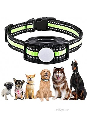 Dog Bark Collar Anti-Bark Device Barking Stopper No Shock No Pain with Smart Chip Highly Effective Stop Barking Vibration and Sound Stops Barks Fast for Small to Large Dogs