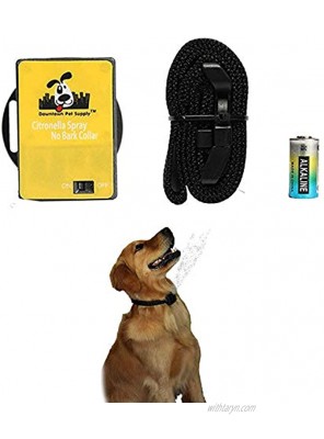 Downtown Pet Supply Citronella No Bark Automatic Spray Humane No Shock Collar Anti-bark with Advanced Bark Detection Collar and Citronella Cans Available