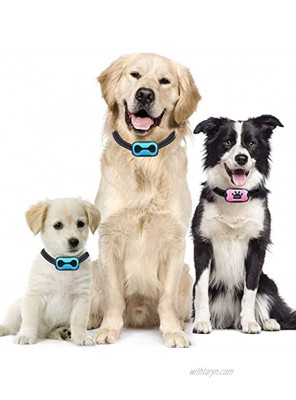 Global Way Dog Bark Collar Humane Anti Barking Collar for Dogs Rechargeable Vibrating Collar to Stop Barking with Adjustable Vibration Intensities for Small Medium and Large Dogs