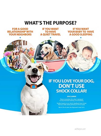Humane Dog Bark Collar 2 Pack | Anti Barking Training Collar | Vibrating No Shock Stop Barking for Small Medium Large Dogs | Excessive Barking Pet Corrector Battery Version