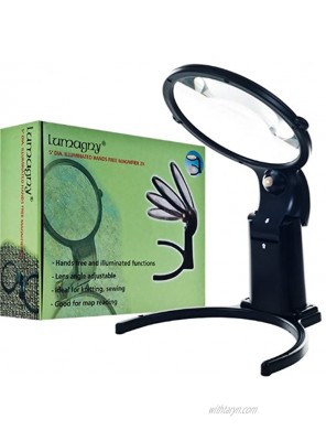 Lumagny MP7569 5-Inch Hands Free 2X Magnifier LED Illuminated